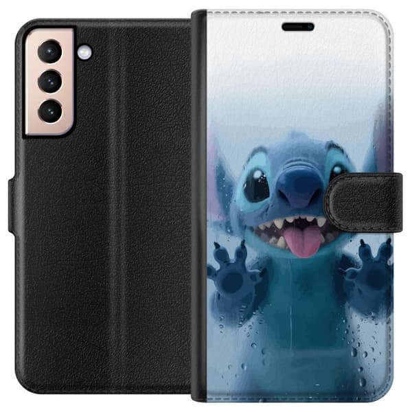 Samsung Galaxy S21 Plånboksfodral Stitch Window View – Stitch vid ett fönster i söt stil