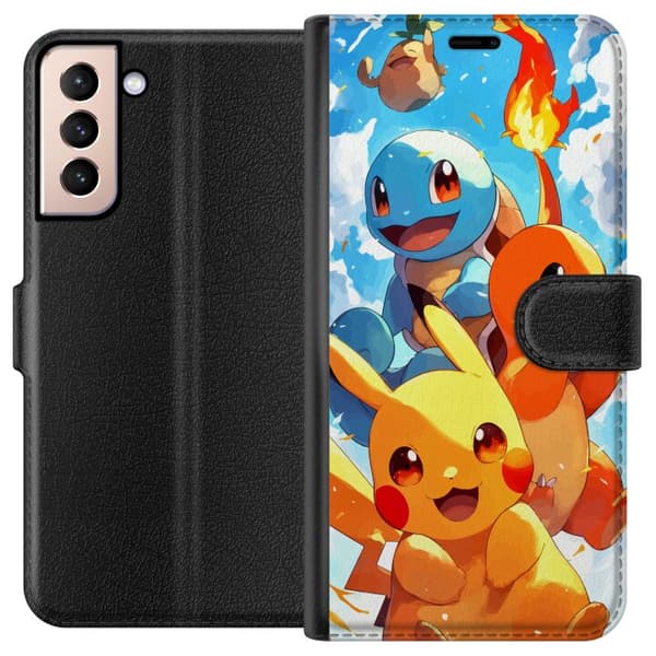 Samsung Galaxy S21 Plånboksfodral Pocket Creatures – inspirerat av Pokémon utan att nämna namnet