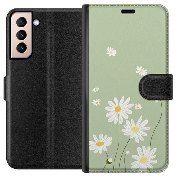 Samsung Galaxy S21 Lompakkokotelo Papukaijanpaparit - kukallinen kuviointi ruotsalaiseen kesätyyliin
