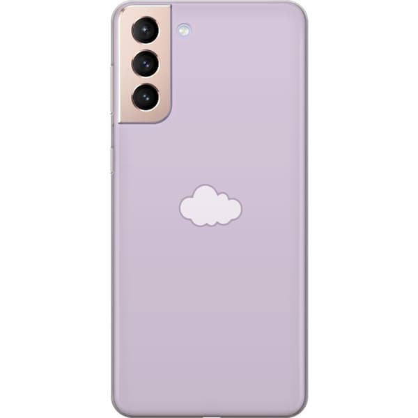 Samsung Galaxy S21 Läpinäkyvä kuori Lila Pilvi - minimalistinen pilvi lila taustalla