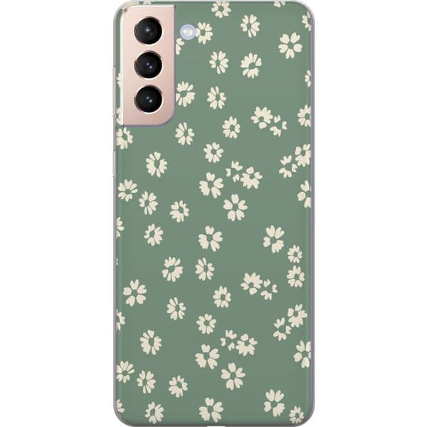 Samsung Galaxy S21 Genomskinligt Skal Blomsterdröm – färgglatt blommönster