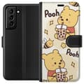 Miniatyrbillede 1 af 3: Samsung Galaxy S21+ 5G Tegnebogsetui Nalle Pooh-stil - klassisk bjørnemotiv i en ny fortolkning