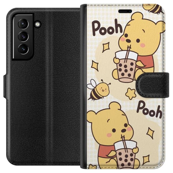 Samsung Galaxy S21+ 5G Tegnebogsetui Nalle Pooh-stil - klassisk bjørnemotiv i en ny fortolkning