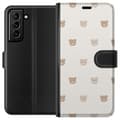 Pikkukuva 1 / 3: Samsung Galaxy S21+ 5G Lompakkokotelo Teddy-tausta - söpöt teddykarhut pehmeällä taustalla