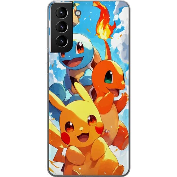 Samsung Galaxy S21+ 5G Genomskinligt Skal Pocket Creatures – inspirerat av Pokémon utan att nämna namnet