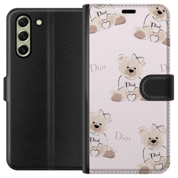 Samsung Galaxy S21 FE 5G Lompakkokotelo Teddy Dior Vibes - ylellinen nalle muotityyliin