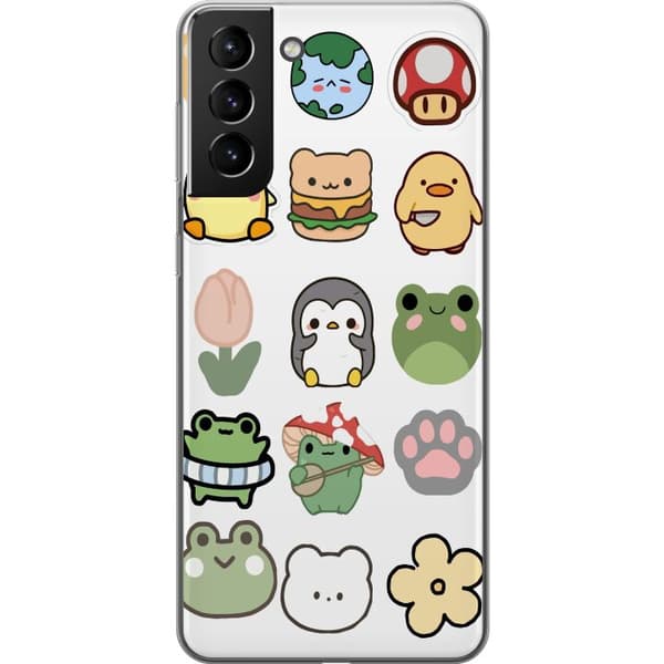 Samsung Galaxy S21+ 5G Läpinäkyvä kuori Kawaii Friends
