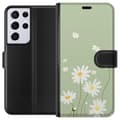 Miniatyrbild 1 av 3: Samsung Galaxy S21 Ultra 5G Plånboksfodral Prästkragar – blommigt mönster i svensk sommarstil