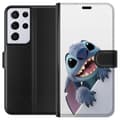 Miniatyrbild 1 av 3: Samsung Galaxy S21 Ultra 5G Plånboksfodral Happy Stitch – glad figur med charmig uttryck