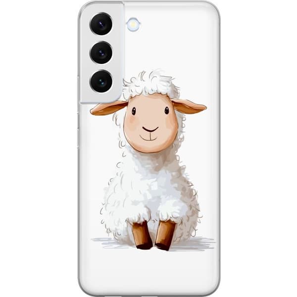 Samsung Galaxy S22+ 5G Gennemsigtig cover Sødt Lamm - tegneseriestil til børn og babyprodukter