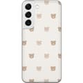 Pikkukuva 1 / 3: Samsung Galaxy S22+ 5G Läpinäkyvä kuori Teddy-tausta - söpöt teddykarhut pehmeällä taustalla
