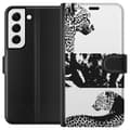 Miniatyrbillede 1 af 3: Samsung Galaxy S22 5G Tegnebogsetui Leopard Faces