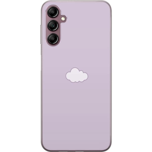Samsung Galaxy A14 5G Gjennomsiktig deksel Lilla Sky - minimalistisk sky på en lilla bakgrunn
