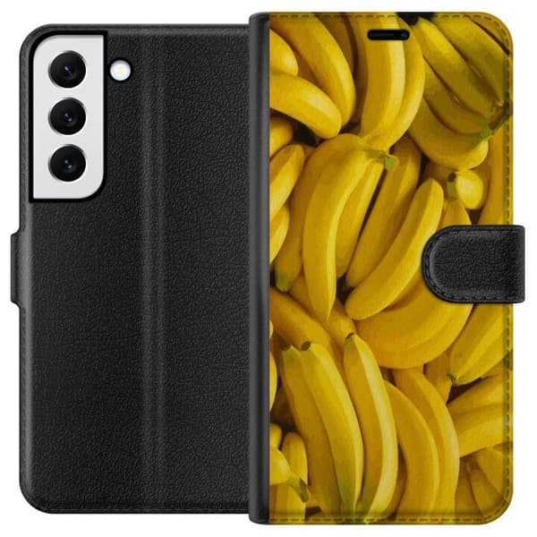 Samsung Galaxy S22 5G Lommeboketui Banana mønster