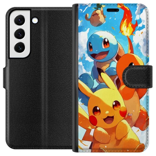Samsung Galaxy S22 5G Plånboksfodral Pocket Creatures – inspirerat av Pokémon utan att nämna namnet