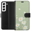 Miniatyrbillede 1 af 3: Samsung Galaxy S22 5G Tegnebogsetui Præstekraver - blomstret mønster i svensk sommerstil