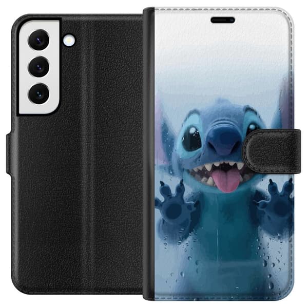 Samsung Galaxy S22+ 5G Plånboksfodral Stitch Window View – Stitch vid ett fönster i söt stil