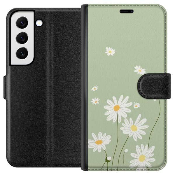 Samsung Galaxy S22+ 5G Lompakkokotelo Papukaijanpaparit - kukallinen kuviointi ruotsalaiseen kesätyyliin