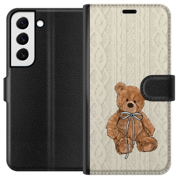 Samsung Galaxy S22+ 5G Lommeboketui Liten Bamse – klassisk bamse i enkel design