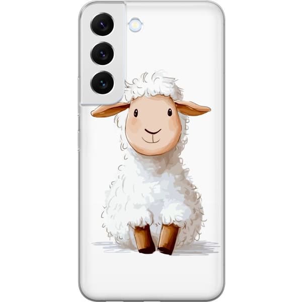 Samsung Galaxy S22 5G Gennemsigtig cover Sødt Lamm - tegneseriestil til børn og babyprodukter
