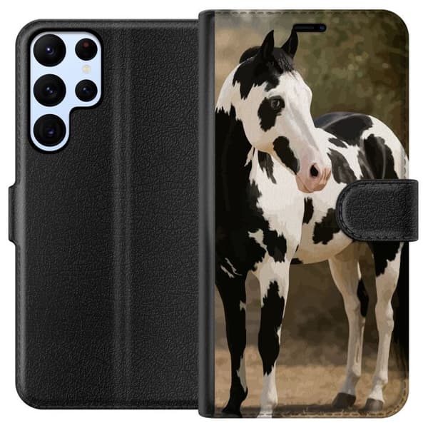 Samsung Galaxy S22 Ultra 5G Lompakkokotelo Kaunis Hevonen - elegantti hevonen kuva-aihe