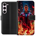 Miniatyrbillede 1 af 3: Samsung Galaxy S23 Tegnebogsetui Ronaldo Inferno - fodboldhelt i flammer