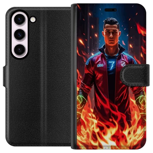 Samsung Galaxy S23 Tegnebogsetui Ronaldo Inferno - fodboldhelt i flammer