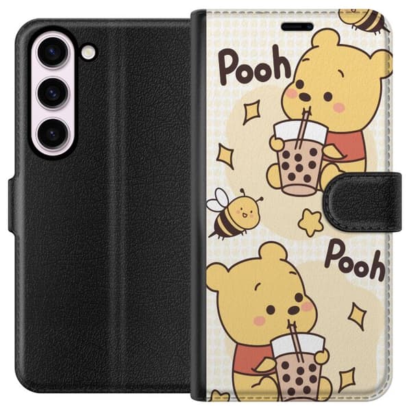 Samsung Galaxy S23 Lompakkokotelo Nalle Pooh - klassinen karhumotiivi uudessa tulkinnassa