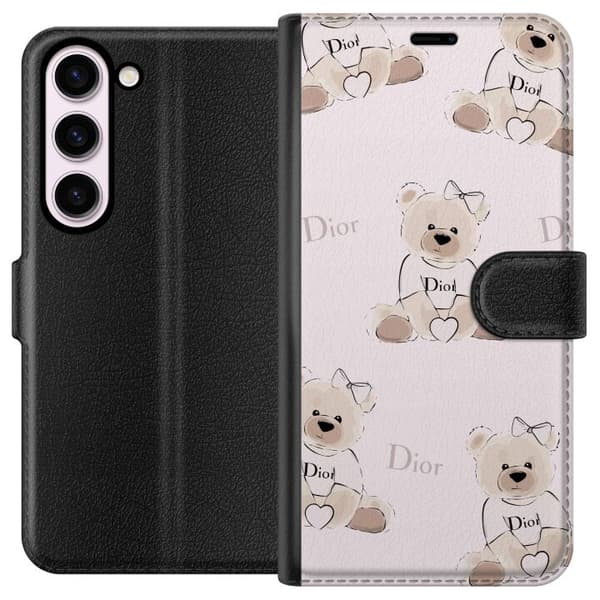 Samsung Galaxy S23 Lommeboketui Teddy Dior Vibes - luksuriøs teddybjørn i motestil