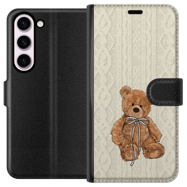 Samsung Galaxy S23 Plånboksfodral Liten Nalle – klassisk nalle i enkel design