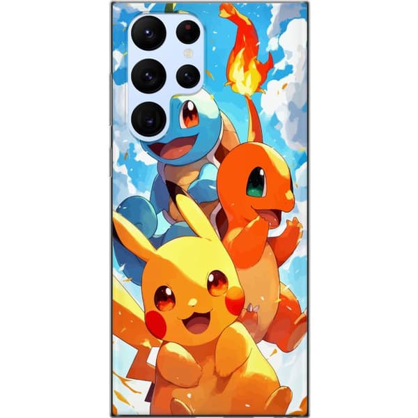 Samsung Galaxy S22 Ultra 5G Gennemsigtig cover Pocket Creatures - inspireret af Pokémon uden at nævne navnet