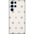Miniatyrbillede 1 af 3: Samsung Galaxy S22 Ultra 5G Gennemsigtig cover Teddybaggrund - søde teddybjørne mod en blød baggrund