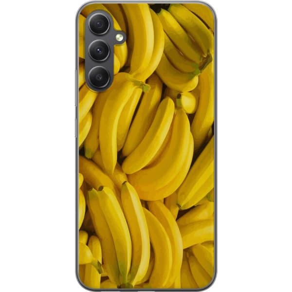 Samsung Galaxy S23 FE Läpinäkyvä kuori Banaani kuvio