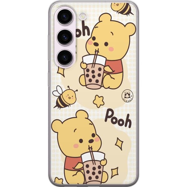 Samsung Galaxy S23 Gjennomsiktig deksel Nalle Pooh stil - klassisk bjørnemotiv i en ny tolkning
