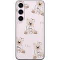 Miniatyrbild 1 av 3: Samsung Galaxy S23 Genomskinligt Skal Teddy Dior Vibes – lyxig nalle i fashionstil