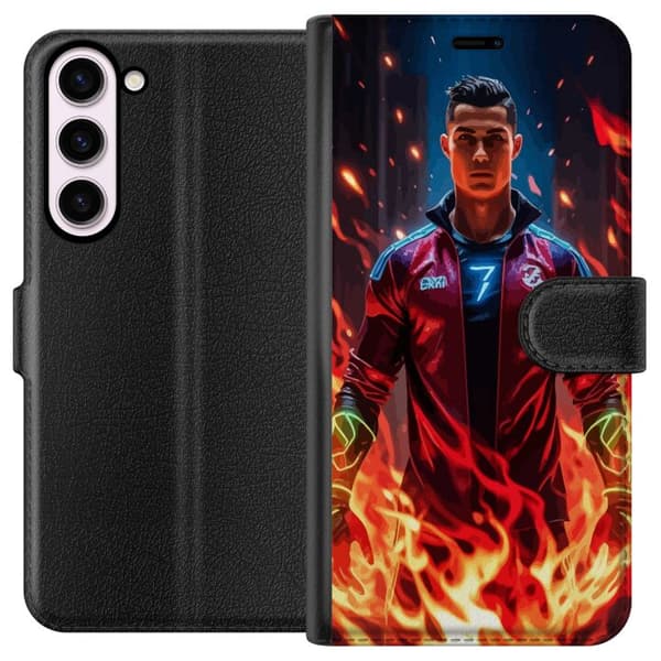 Samsung Galaxy S23+ Tegnebogsetui Ronaldo Inferno - fodboldhelt i flammer