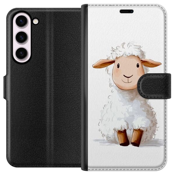 Samsung Galaxy S23+ Lommeboketui  Søtt Lam - tegneseriestil for barn og babyprodukter