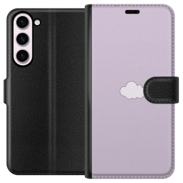 Samsung Galaxy S23+ Lommeboketui Lilla Sky - minimalistisk sky på en lilla bakgrunn
