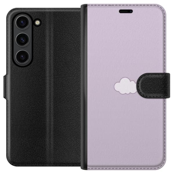 Samsung Galaxy S24 Tegnebogsetui Lilla Sky - minimalistisk sky på lilla baggrund