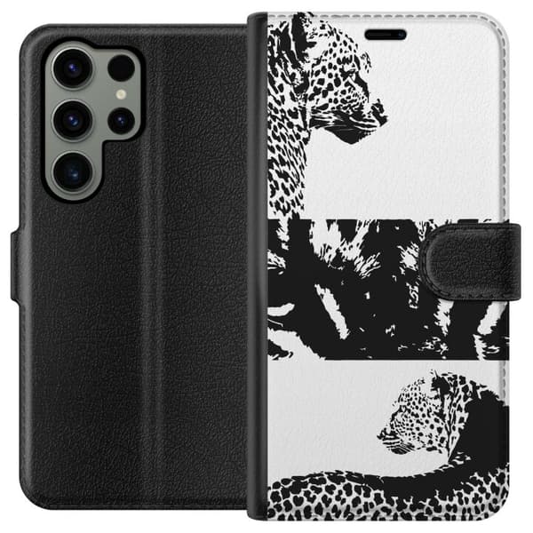 Samsung Galaxy S23 Ultra Lommeboketui Leopard Faces