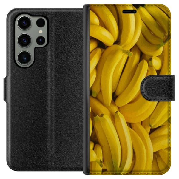 Samsung Galaxy S23 Ultra Tegnebogsetui Banan mønster