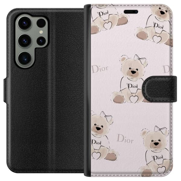 Samsung Galaxy S23 Ultra Tegnebogsetui Teddy Dior Vibes - luksuriøs bamse i modetil