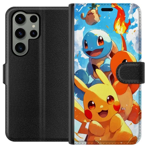 Samsung Galaxy S23 Ultra Tegnebogsetui Pocket Creatures - inspireret af Pokémon uden at nævne navnet