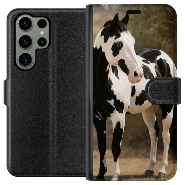 Samsung Galaxy S23 Ultra Lompakkokotelo Kaunis Hevonen - elegantti hevonen kuva-aihe