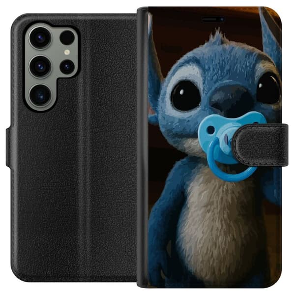 Samsung Galaxy S23 Ultra Plånboksfodral Stitch & Napp – babytema med söt karaktär