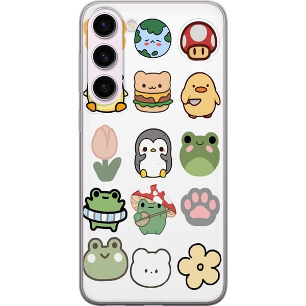 Samsung Galaxy S23+ Läpinäkyvä kuori Kawaii Friends