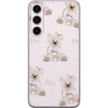 Miniatyrbild 1 av 3: Samsung Galaxy S23+ Genomskinligt Skal Teddy Dior Vibes – lyxig nalle i fashionstil