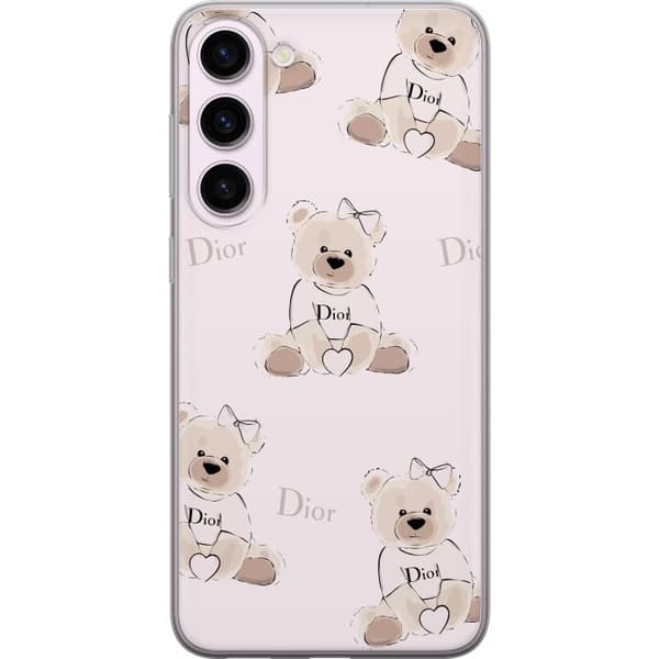 Samsung Galaxy S23+ Gjennomsiktig deksel Teddy Dior Vibes - luksuriøs teddybjørn i motestil
