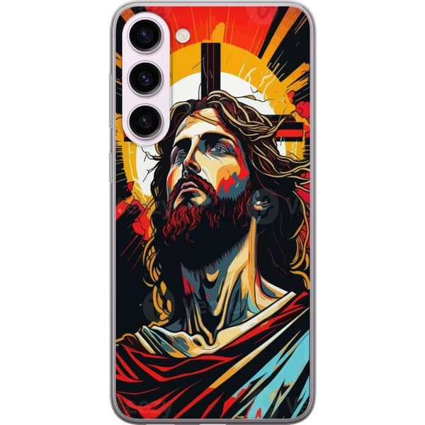Samsung Galaxy S23+ Läpinäkyvä kuori Jeesus ja Kortti - uskonnollinen motiivi syvällä symboliikalla