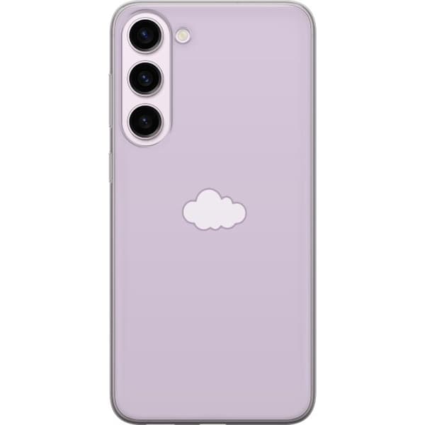 Samsung Galaxy S23+ Gennemsigtig cover Lilla Sky - minimalistisk sky på lilla baggrund